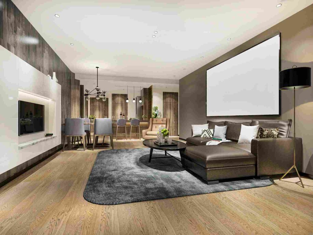 Flooring Installation in a tv lounge
